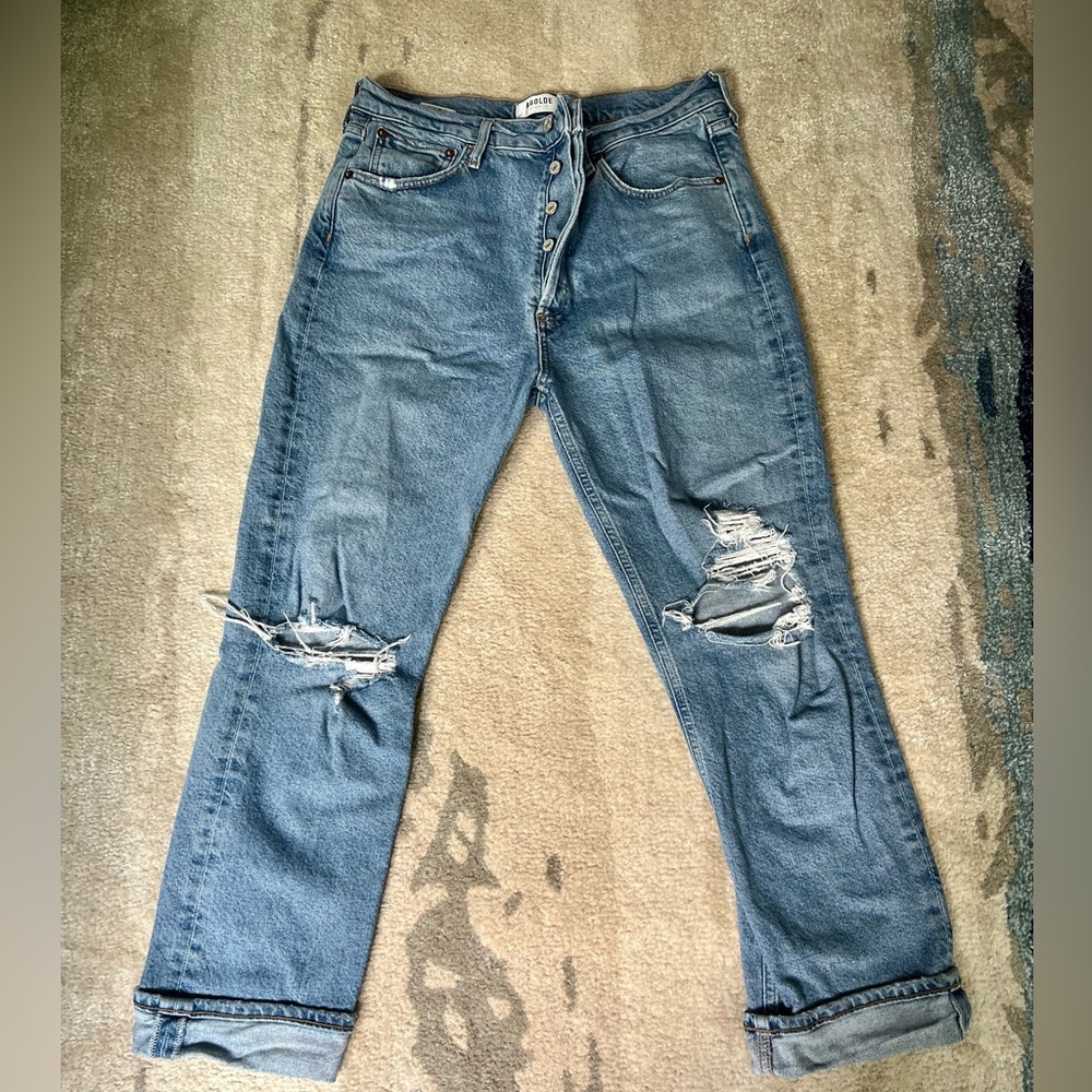 Agolde Riley Distressed Jeans - Picture 2 of 8